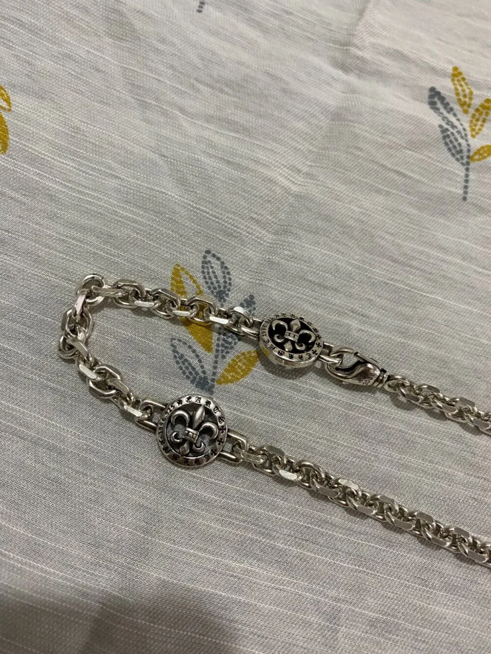 Chrome Hearts Six-Fleur-de-Lis Disc Necklace